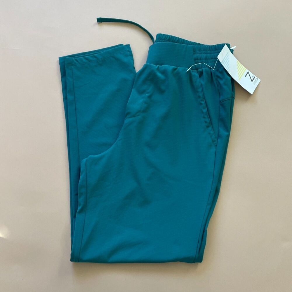 Z by Zella Womens Small Teal Pull On Jogger Pants Drawstring NWT Activewear